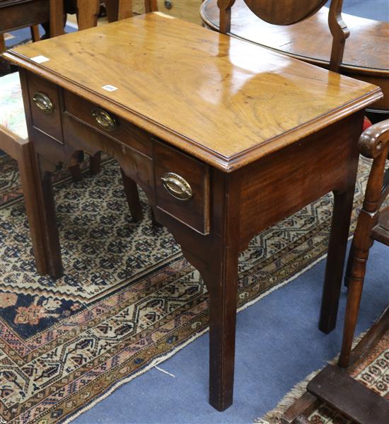 A George III mahogany lowboy 82cm.